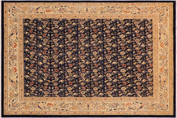 handmade Transitional Kafkaz Chobi Ziegler Blue Beige Hand Knotted RECTANGLE 100% WOOL area rug 9 x 12